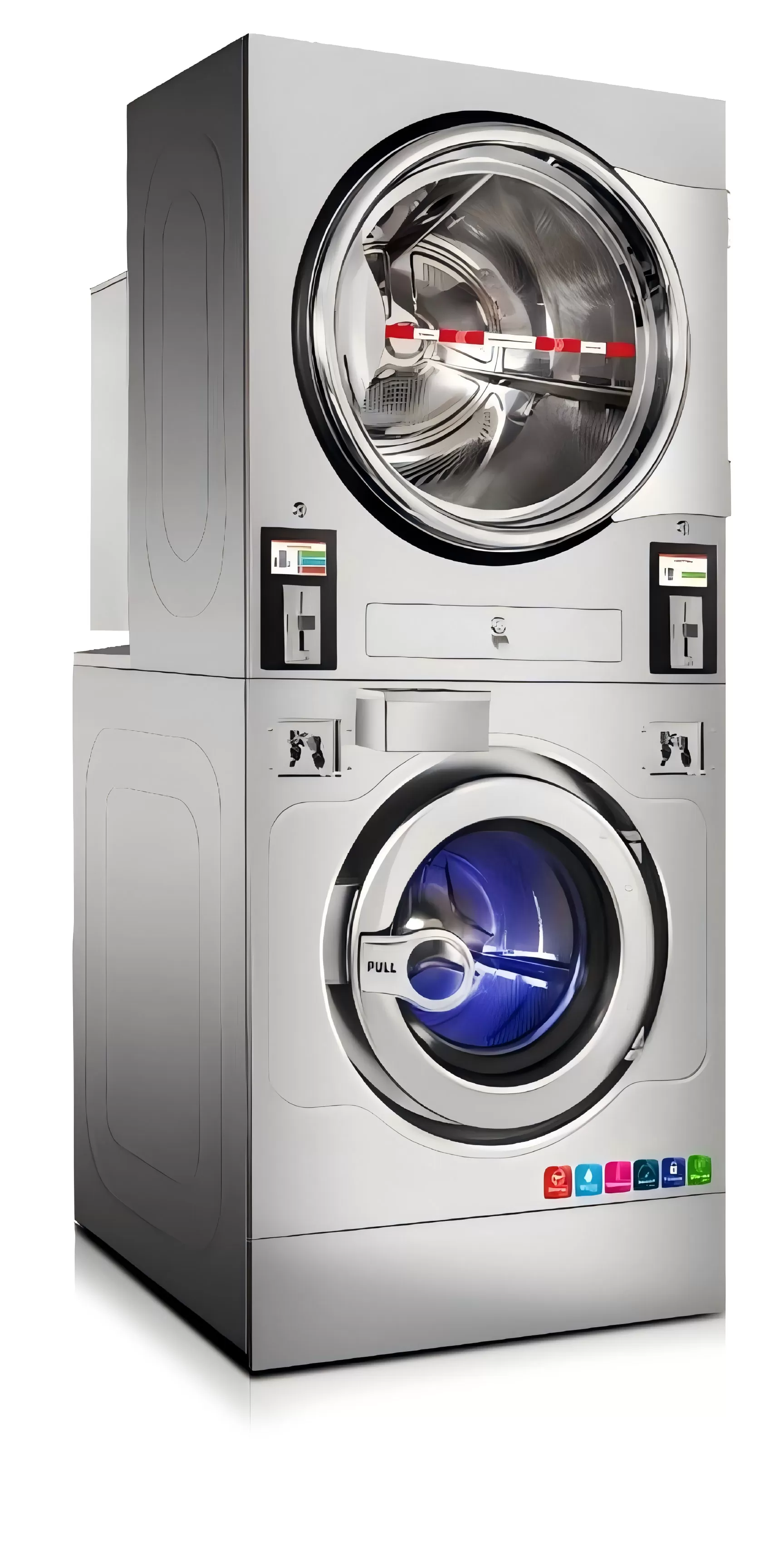 Fully Automatic Double-Layer Washer-Extractor-Dryer Combo